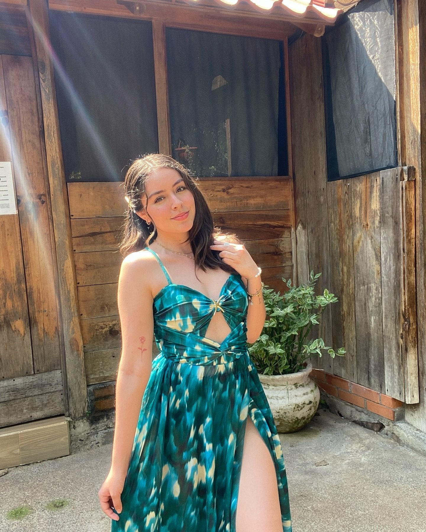 Alice 2-Piece Swimsuit and Skirt Set (Emerald Green)